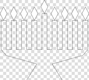 Světlo  Svátek  Židovský  Menora  Chanuka   Black And White Menorah Clip Art  HD Png Download