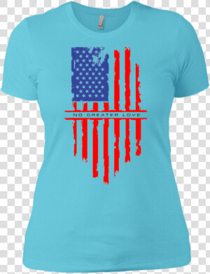 Ngl Tattered American Flag Ladies   Shirt  HD Png Download