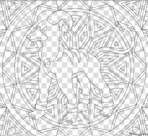 Adult Pokemon Coloring Page Houndoom   Muk Pokemon Coloring Pages  HD Png Download