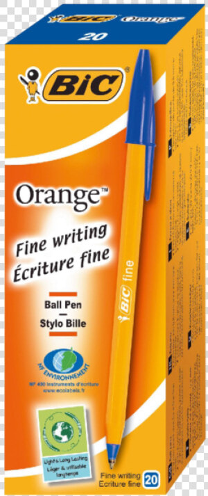 Bic Cristal Fine Ball Pen Orange Green   Bic Cristal Gel Medium  HD Png Download