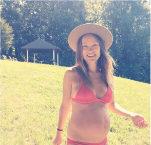 Olivia Wilde Pregnant Belly  HD Png Download