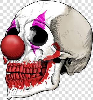 Drawing Clowns Skull   Skull Clown  HD Png Download