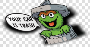 Oscar The Grouch Sticker   Cartoon  HD Png Download