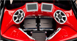 Sound Systems   Speakers In Car Hood  HD Png Download