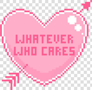  whatever  who  cares  love  heart  colorful  cute   Valentine Pixel Art Transparent  HD Png Download