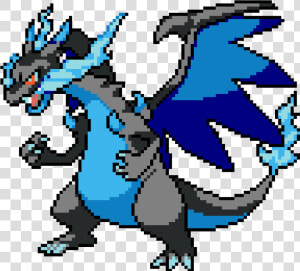 Pokemon Mega Charizard X Sprite   Png Download   Mega Charizard X Pixel Art  Transparent Png