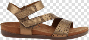 Otbt Flat Sandal Theodora In Gold Side View Class   Sandal  HD Png Download