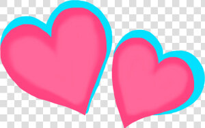 Clip Art Pink And Blue Hearts   Two Hearts Pink And Blue Png  Transparent Png