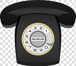 Teléfono Heraldo Negro   Phone Rotary Png  Transparent Png