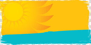 Illustration Of Glowing Sun On Yellow Background With   Aqua And Yellow Background  HD Png Download