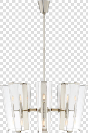 Alpine Medium Chandelier In Polished Nickel With Clear   Arn 5310pn Cg  HD Png Download