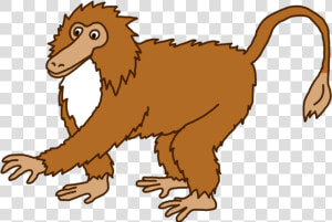 Funny Monkey Png   Hairy Monkey Clipart  Transparent Png