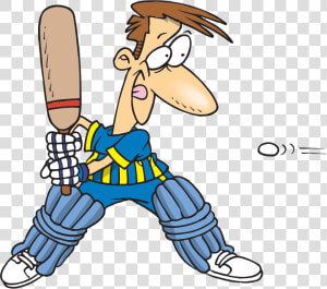 Transparent Cricket Clipart   Cartoon Cricketer Png  Png Download