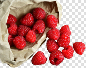 Raspberries In The Bag  Isolated  Fruit  Healthy  HD Png Download