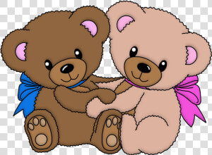 Cartoon Hugging Teddy Bear  HD Png Download