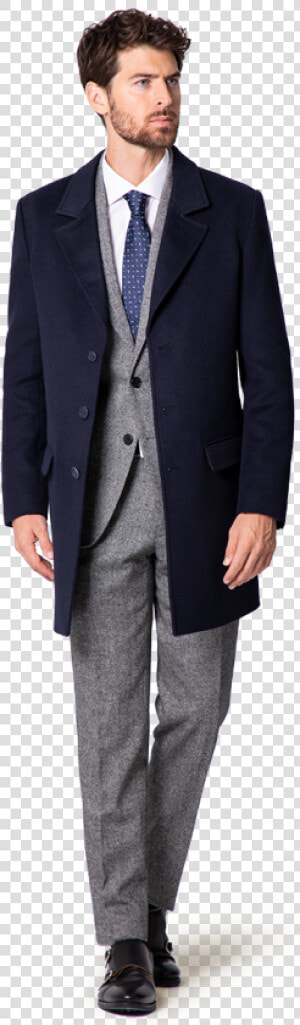 Mens Overcoat With Suit  HD Png Download