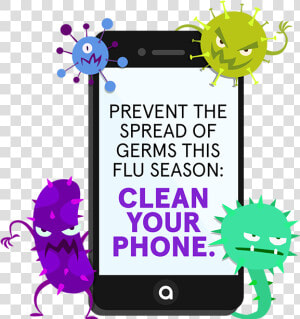 Clean Your Phone Tips   Cell Phone With Germs  HD Png Download