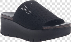 Gravity In Black Wedge Sandals   Slipper  HD Png Download