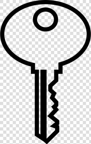 Oval Key Outline   Outline Picture Of Key  HD Png Download