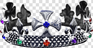 Multi colored Silver Kings Crown   Crown  HD Png Download