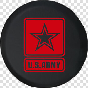 Jeep Wrangler Spare Tire Cover With Army Star   Circle  HD Png Download