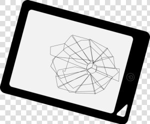 Line Art square angle   Tablet Computer Line Art  HD Png Download