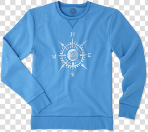 Men S Compass Go to Crew   Long sleeved T shirt  HD Png Download