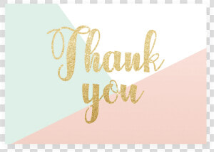 Pink And Gold Baby Shower Thank You Cards Printable   Thank You Card Png  Transparent Png