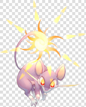 Rattata Used Sunny Day Game Art Hq Pokemon Tribute   Illustration  HD Png Download