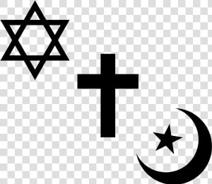 Religion Symbol Png Photo   Symbols Of Christianity Islam And Judaism  Transparent Png