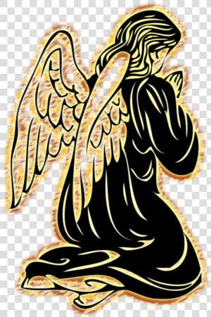 Clip Art Praying Hands Drawing Tattoo Art   Praying Angels Images Drawing  HD Png Download