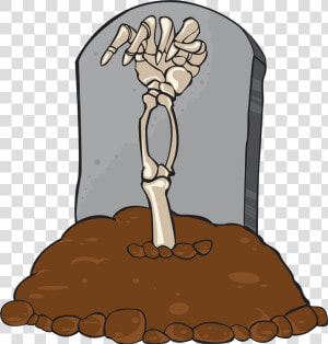 Gravestone Tomb And Skeleton Hand Png Clip Art Imageu200b   Skeleton Hand Coming Out Of Grave  Transparent Png