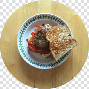 Breakfast Sausage Sandwich   Toast  HD Png Download