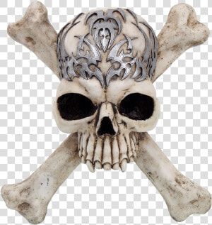 Tribal Skull And Crossbones Plaque   Resin Human Skull And Crossbones Wall Mount  HD Png Download