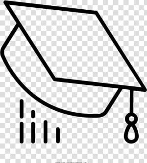 Mortarboard Coloring Page   Line Art  HD Png Download