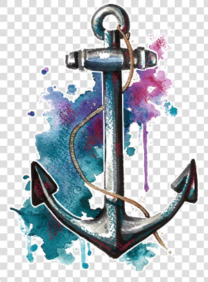 Clipart Anchor Watercolor   Anchor Watercolor  HD Png Download