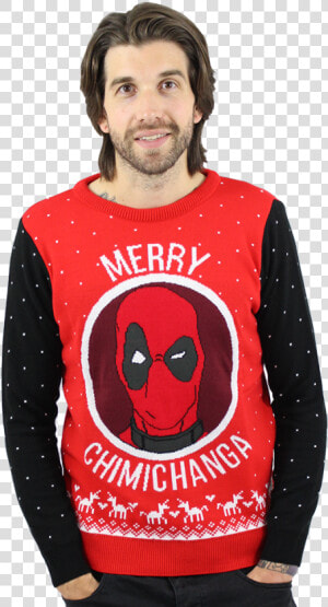 Marvel Official Deadpool Merry Chimichanga Christmas   Deadpool Merry Chimichanga  HD Png Download