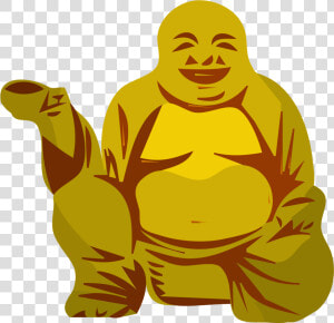 Buddha With Cup Clip Arts   Buddha Cartoon No Background  HD Png Download