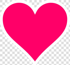 Hot Pink Heart Clipart   Pink Heart Clipart  HD Png Download