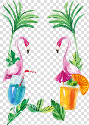 Flamingo Painted Hand Watercolor Euclidean Vector Flamingos   Summer Flamingo Clipart Png  Transparent Png