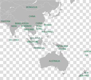 Map Of Atls Providing Countries   Asia Pacific Region Apac  HD Png Download