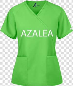 Mock Wrap Scrubs Top   Green T Shirts Clipart  HD Png Download