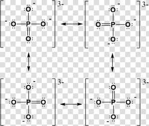 Phosphate Ion Resonance Structures  HD Png Download