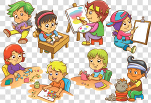 Hd Cartoon Kids Activity   School Activities Clipart  HD Png Download