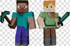 Minecraft Steve Png Mining Do gooders   Steve Alex Minecraft Characters  Transparent Png