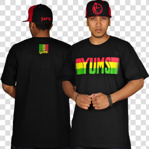 Foto Yums Pathway Rasta T shirt Negro   Active Shirt  HD Png Download