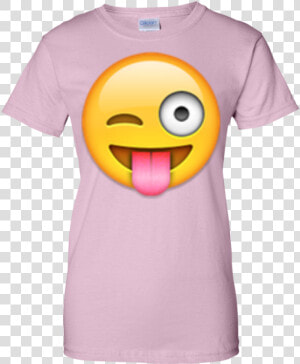 Face With Stuck Out Tongue And Winking Eye T Shirt   T shirt  HD Png Download