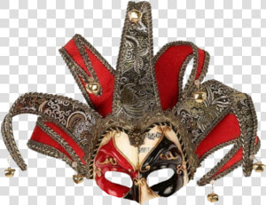  gold  mardigras  carnival  mask  feathers  red  joker   Venetiaans Masker  HD Png Download