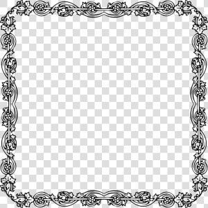 Serveware picture Frames victorian Era   Flower Frame Border Black And White  HD Png Download