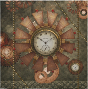 Steampunk  Wonderful Clocks In Noble Design Square   Motif  HD Png Download